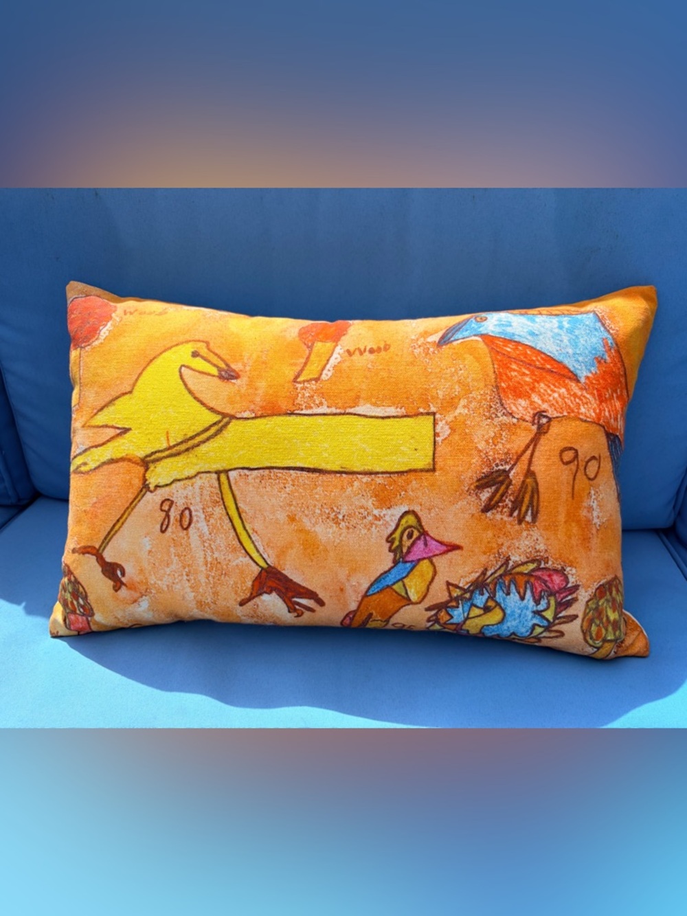 Wood Birds” Artist Pillow — 12x18 — Discontinued
